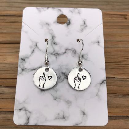 Earrings, One Pair, Sterling Silver And Aluminum..
