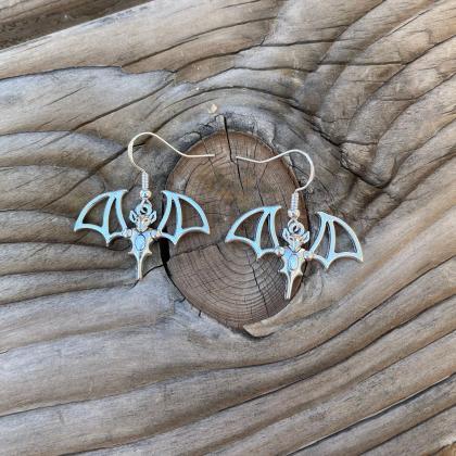 Hypoallergenic Halloween Earrings, Bat..