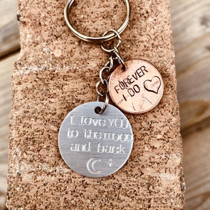 Hand stamped I Love You To The Moon..