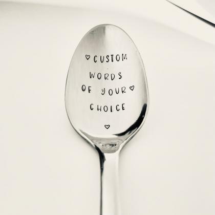 Customizable Hand stamped spoon, ha..