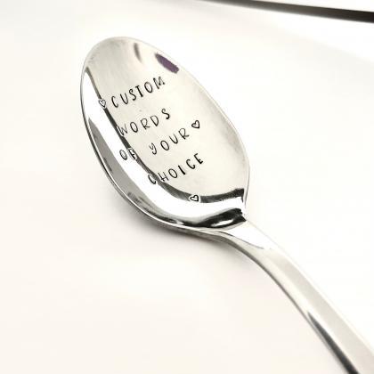 Customizable Hand stamped spoon, ha..