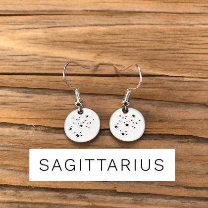 Earrings, Sagittarius, Zodiac, Constellation,..