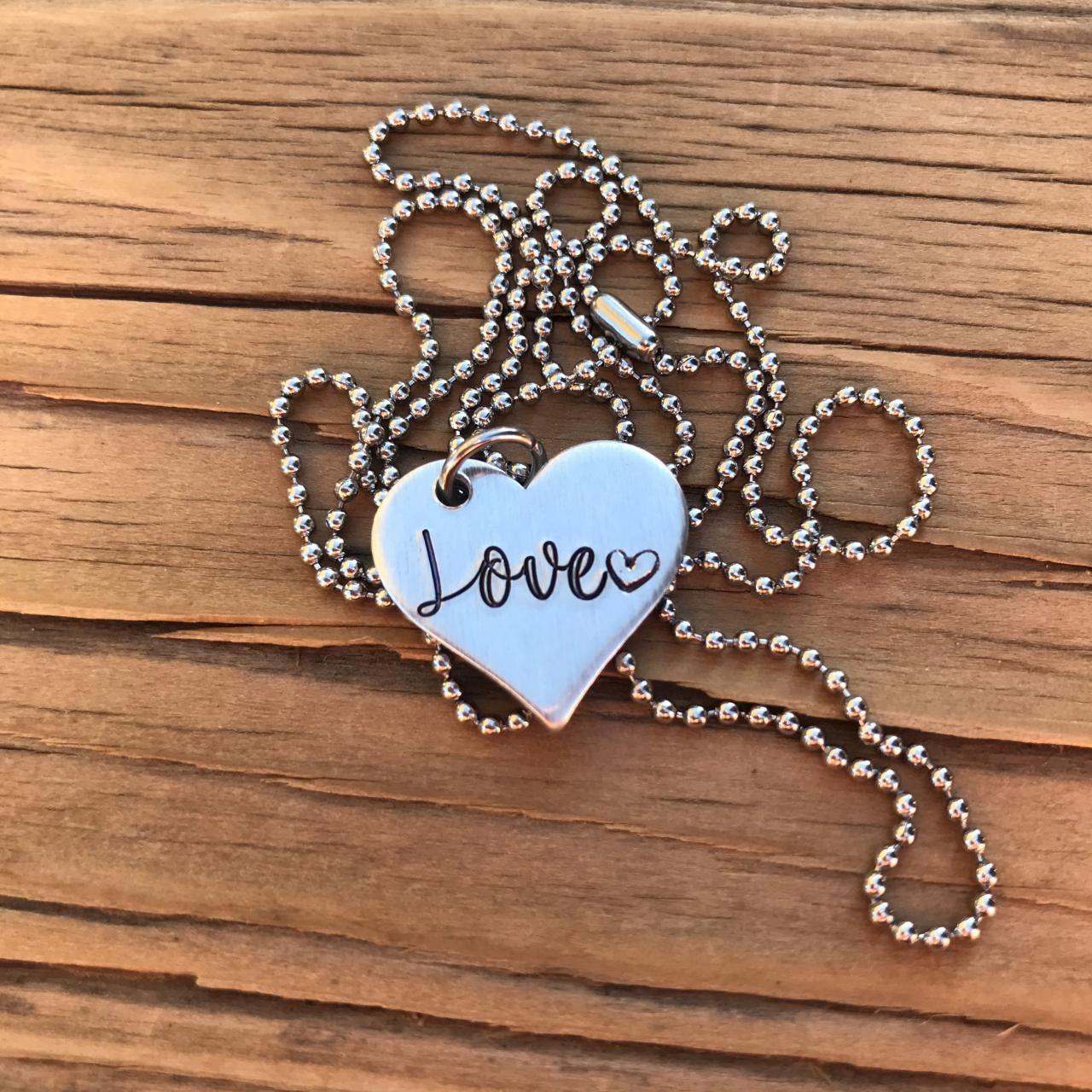 Love, Ball Chain, Aluminum Fancy, Lightweight, Love, Thoughtful Gift, Necklace
