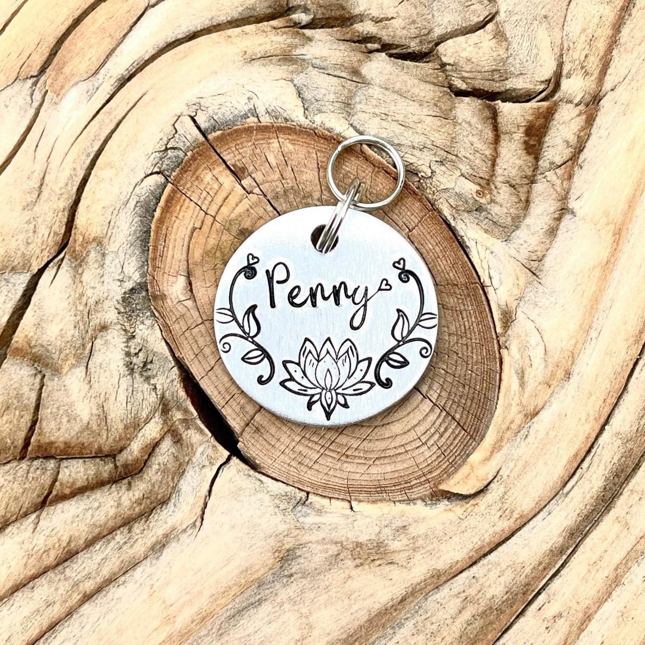 Pet name ID tag, horse tag, hand stamped dog tag, stamped metal,Light Weight, Aluminum, Personalized dog tag, custom dog tag