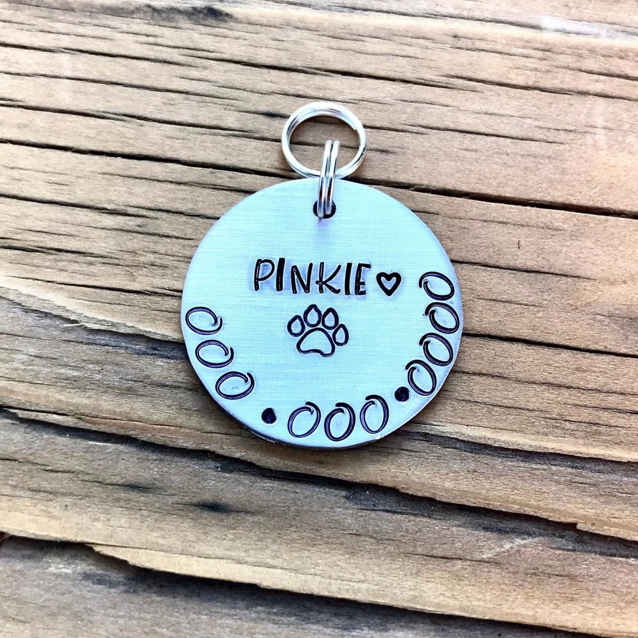 Custom Dog Id Phone Number Tag, Personalized, Pet, Animal, Lost Pet, Collar Tag, Hand Stamped Metal, Metal Stamped, Horse, Dog, Cat, Goat,