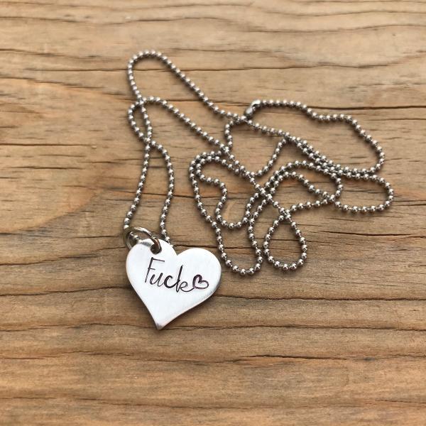 Fuck necklace, Bad word , ball chain, aluminum fancy, lightweight, love, thoughtful gift, necklace
